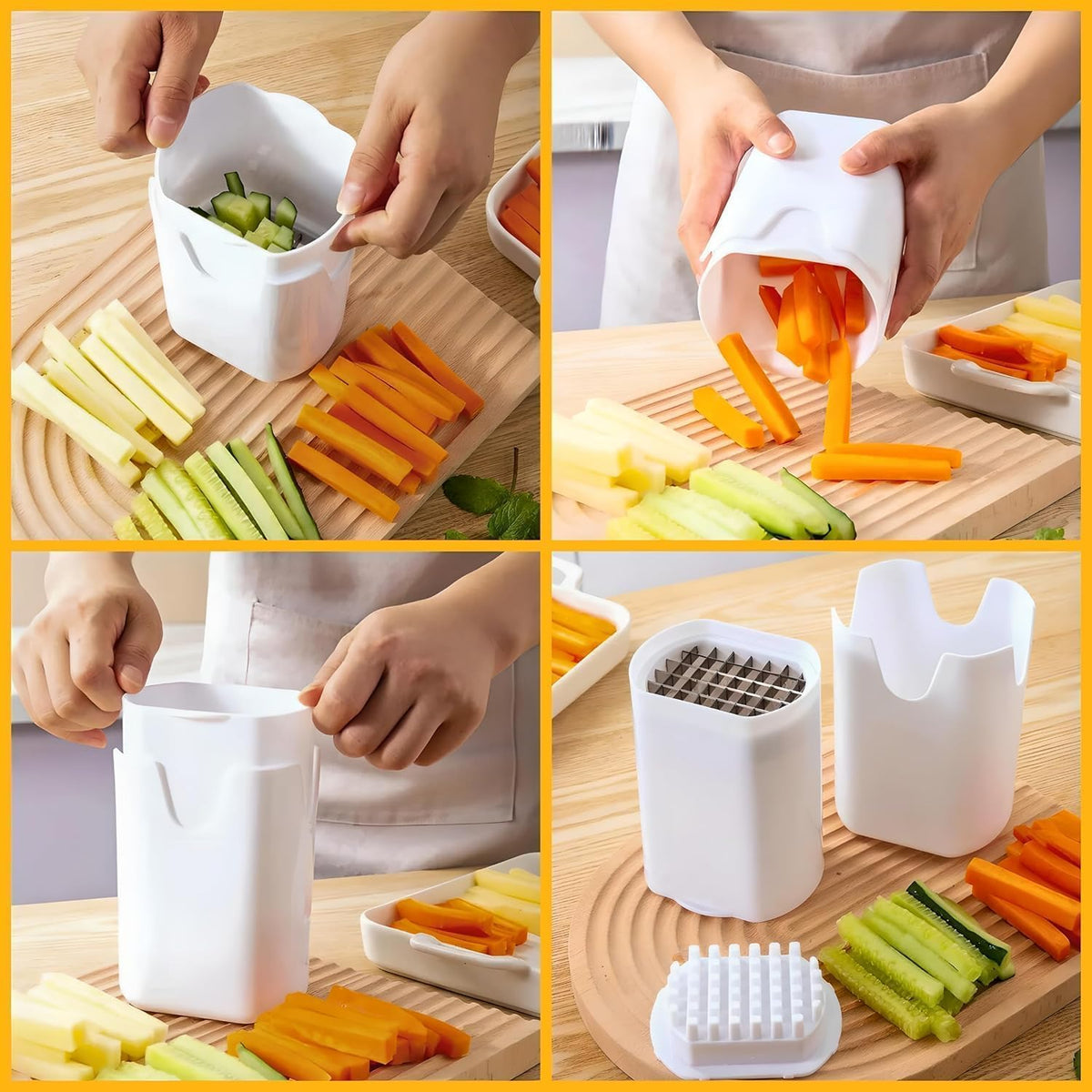 1-Press French Fry & Veggie Chopper for Effortless Kitchen Prep