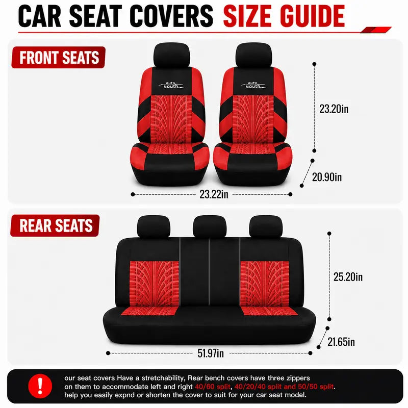 Universal Car Seat Covers Full Protection Breathable