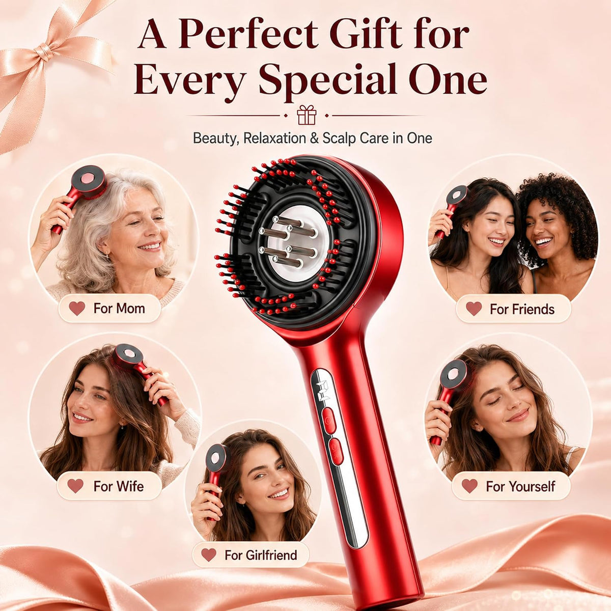 Deep Scalp Massager & Liquid Applicator Brush for Thicker Fuller Hair
