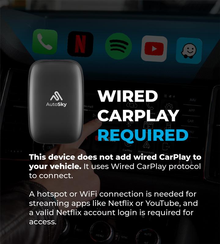 Wireless CarPlay AI Box Stream YouTube & Netflix