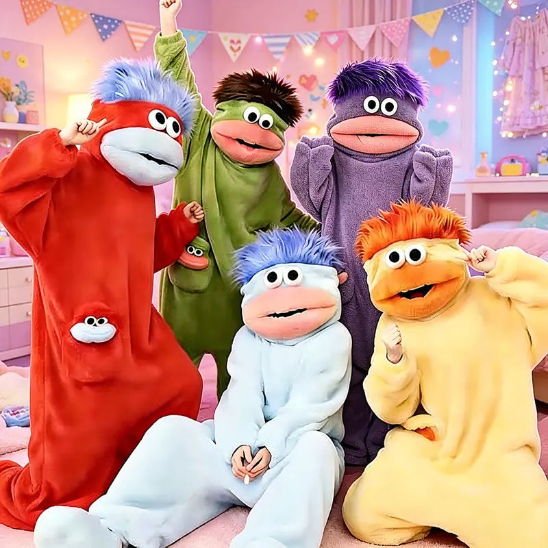 Ultra-Soft Monster Plush Onesie Pajamas for Cozy Cosplay & Lounging