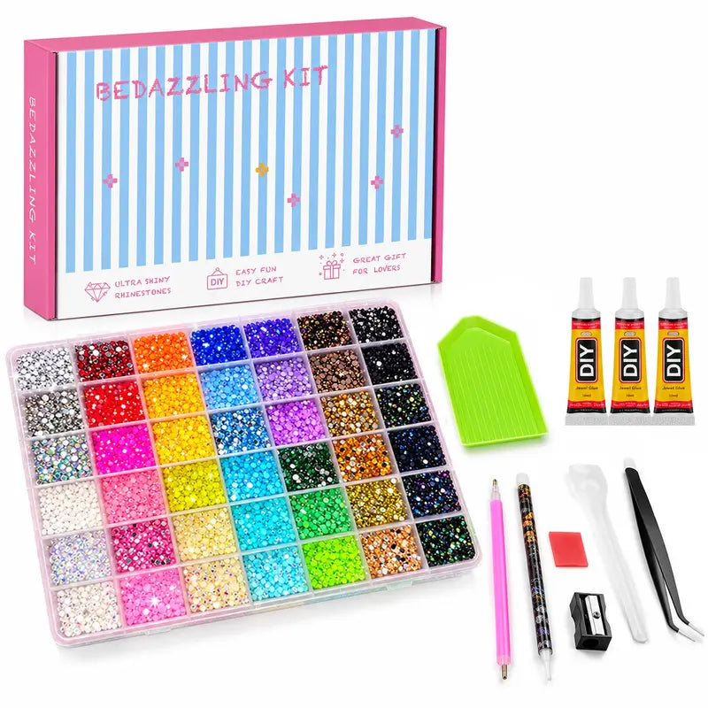 42 Colors Jelly Flatback Rhinestones DIY Craft Kit