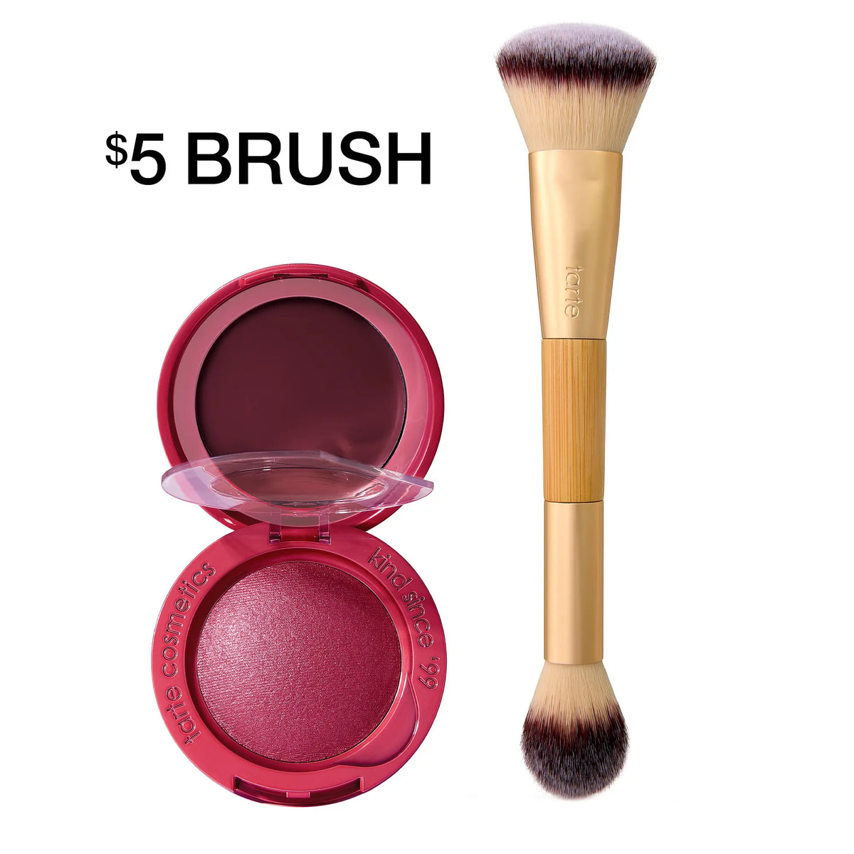 Blush & Glow Duo With Brush - Cream Color + Glow Powder For A Fresh Radiant Flush