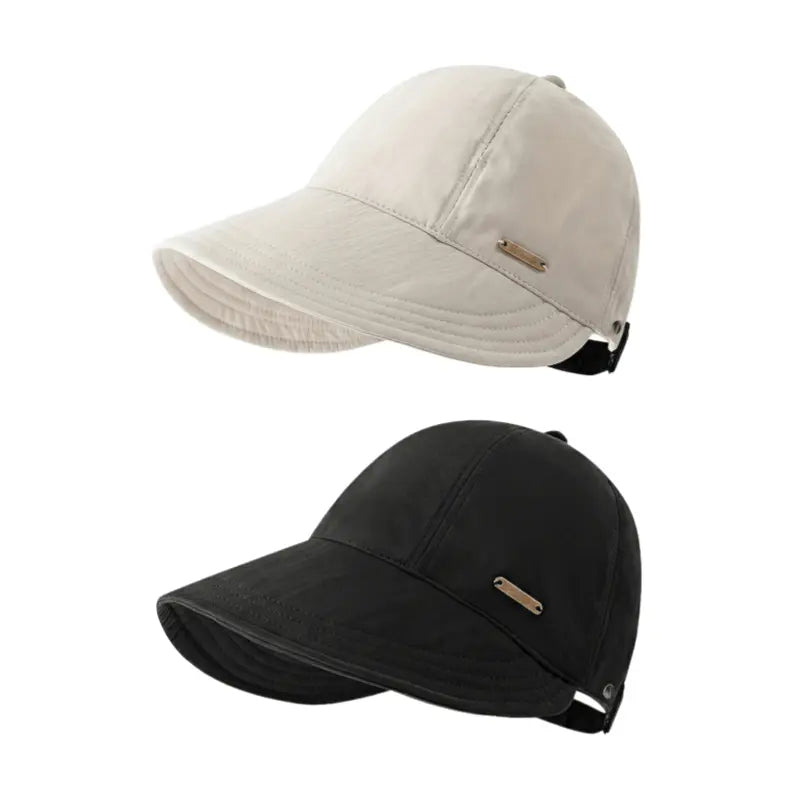 Wide Brim Ponytail Sun Hat - UPF 50+ Shade For No Hat Hair Comfort