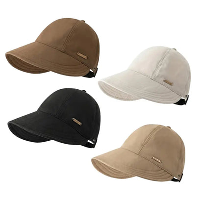Wide Brim Ponytail Sun Hat - UPF 50+ Shade For No Hat Hair Comfort