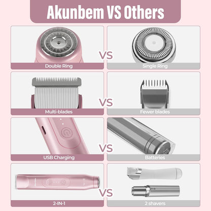 Painless Dual-Head Women Electric Shaver for Flawless Smooth Skin