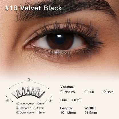 Magnetic Eyelashes with Applicator Kit— Glue-Free, Seconds Apply & All-Day Weightless Wear
