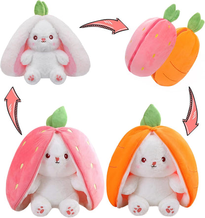 One Zip, Two Surprises — The World’s Most Adorable Transforming Bunny. 🍓🐰
