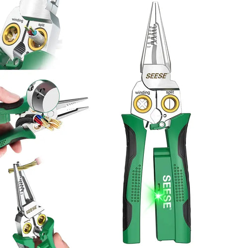 8-in-1 Premium Stainless Steel Wire Stripper with Built-In Tester
