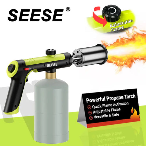 One-Touch Adjustable Flame Torch for Charcoal, Campfires, BBQ & Outdoor Cooking