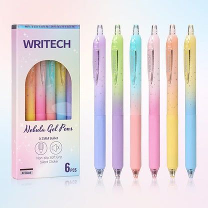 Ultra-Silent Retractable Gel Pens (0.7mm) – Smooth Quick-Dry Black Ink