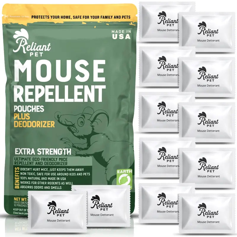 Natural Peppermint Mouse Repellent Pouches for Home & Garage