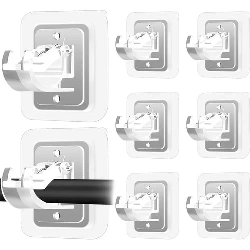 No-Drill Curtain Rod Brackets - Clear Adhesive Design For Easy Hanging