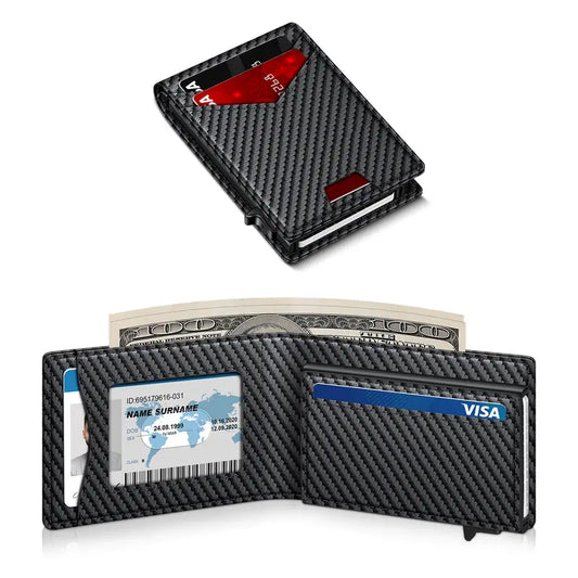 Instant Pop-Up RFID Blocking Minimalist Bifold Wallet