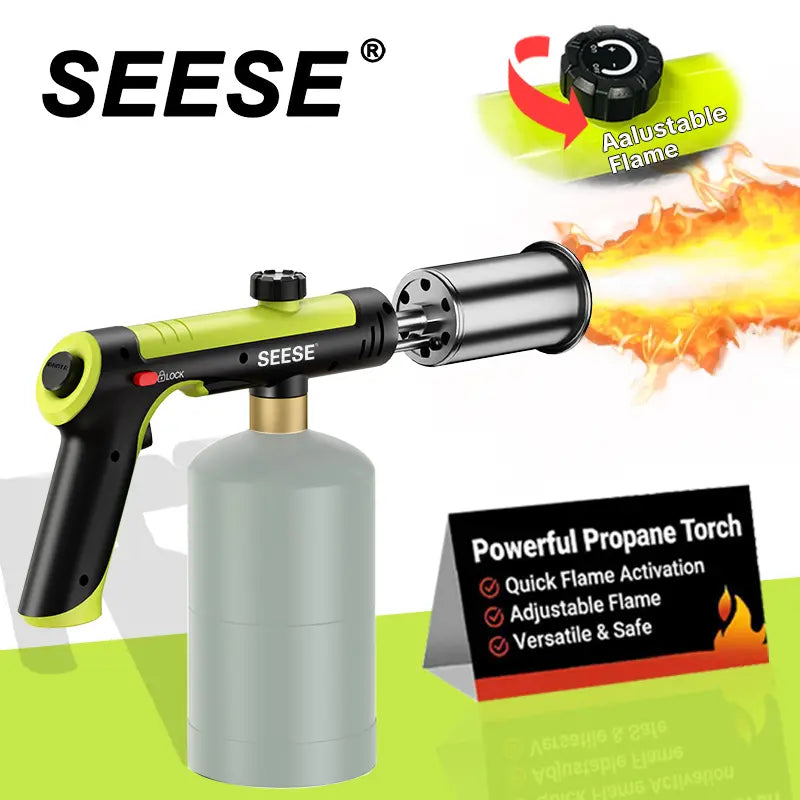 High-Intensity Utility Torch with One-Touch Max Flame & Safety Lock