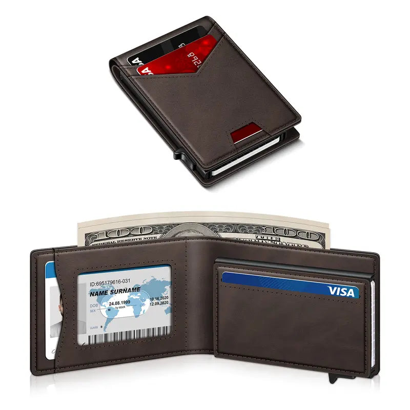 Instant Pop-Up RFID Blocking Minimalist Bifold Wallet