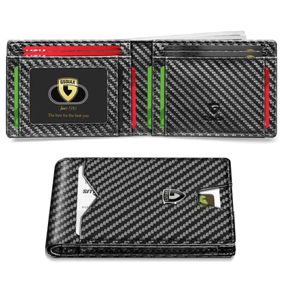 Ultra-Slim Carbon Fiber Minimalist Wallet with RFID Blocking