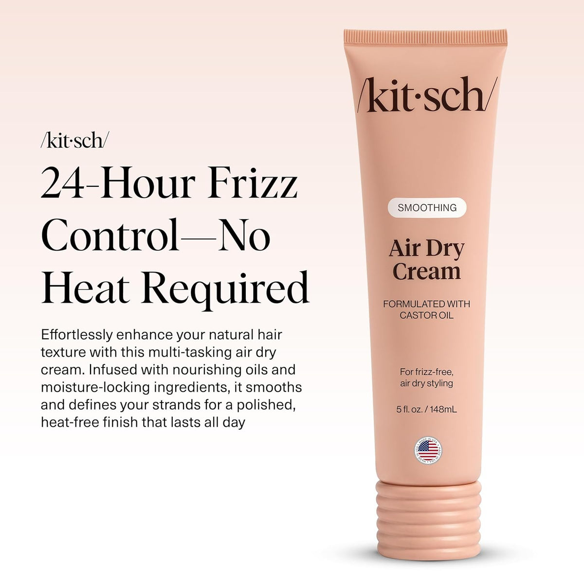 Air Dry Cream - Castor Oil Smoothing Formula For Frizz-Free Natural Hair