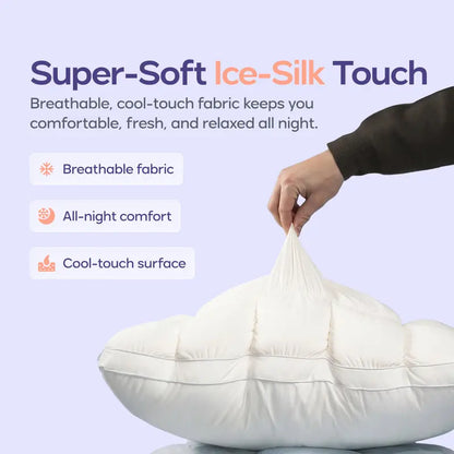Quilted Puff Pillow – Soft Grid Design For Cloud-Like Sleep Comfort & Full Night Support