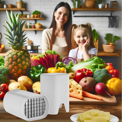 1-Press French Fry & Veggie Chopper for Effortless Kitchen Prep