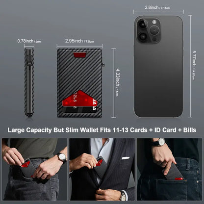 Instant Pop-Up RFID Blocking Minimalist Bifold Wallet
