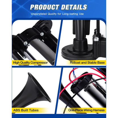 Blast Through Traffic with 150dB Dual Air Horn Power