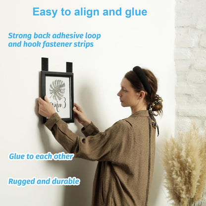Heavy Duty Hook & Loop Strips - Strong Self-Adhesive Hold For Easy Organization