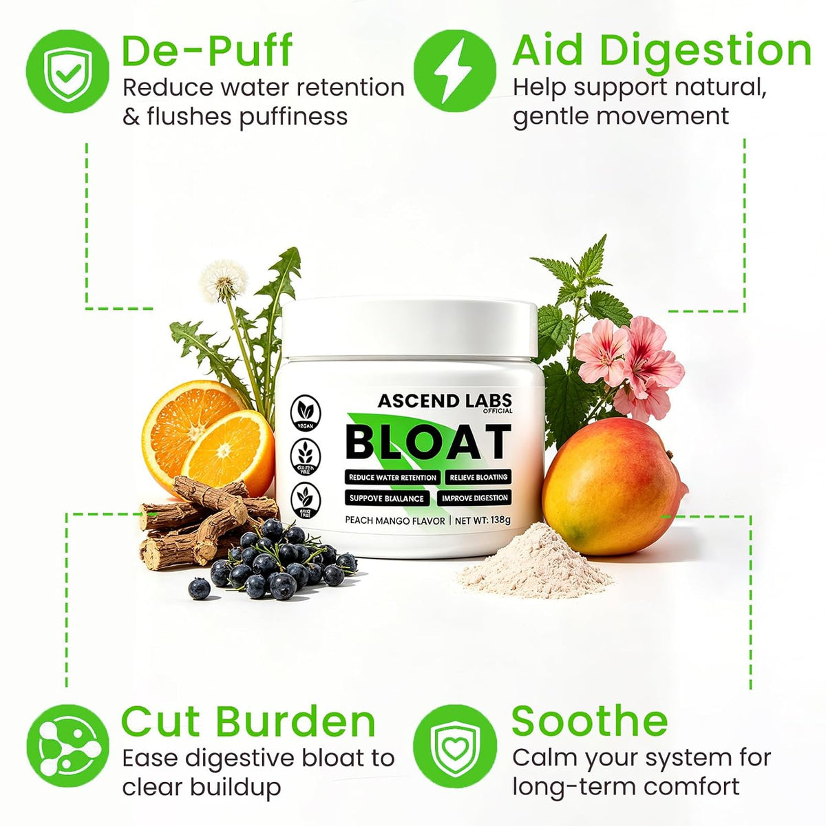 Debloat Powder - Digestive Enzymes & Botanical Blend For A Lighter Feel