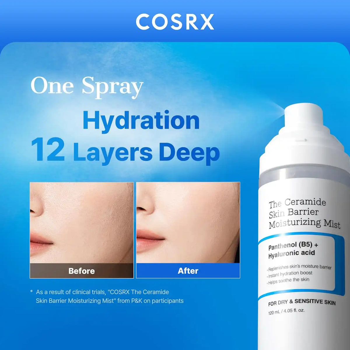 Ceramide Barrier Mist - Instant Hydration For Dry, Tight Skin Relief