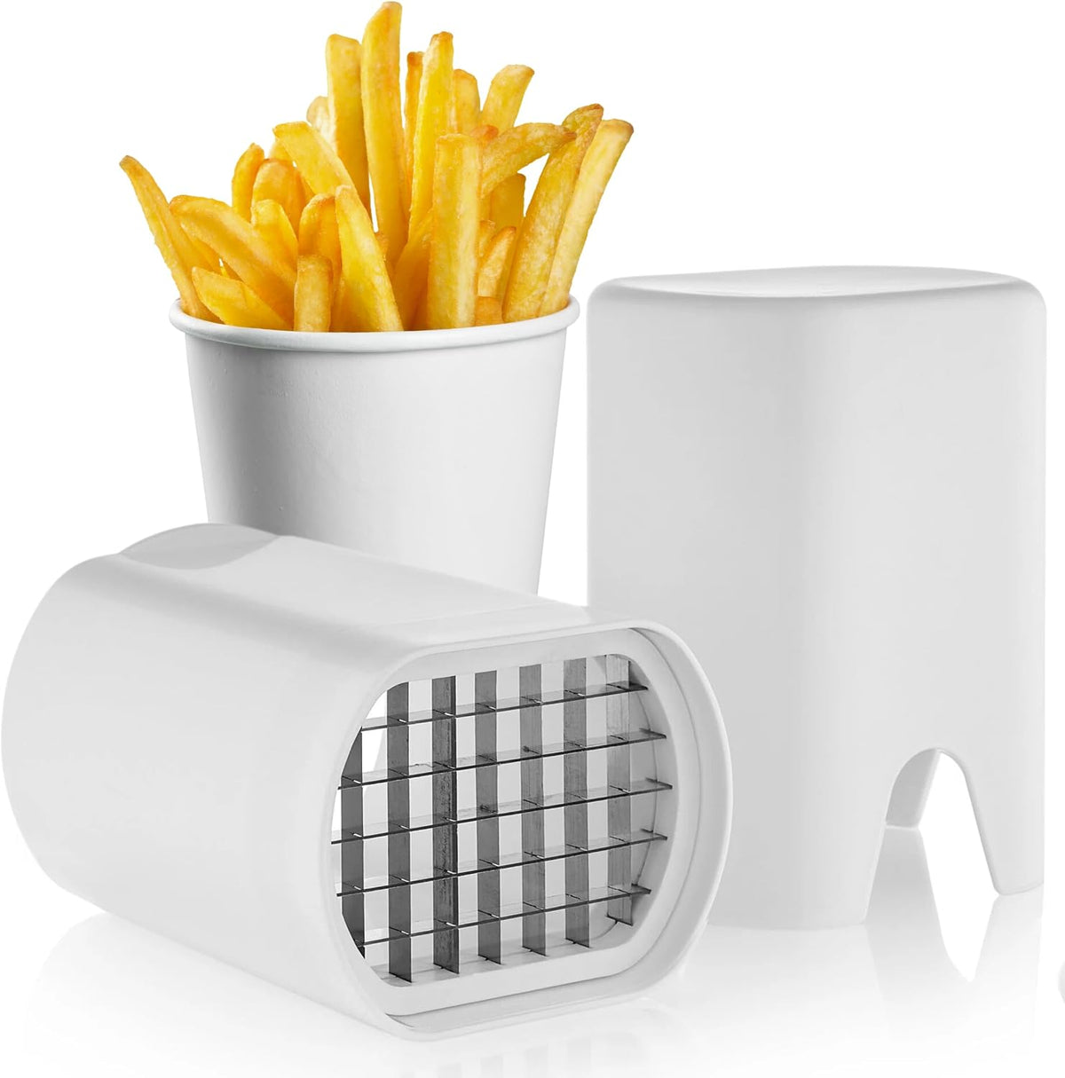 1-Press French Fry & Veggie Chopper for Effortless Kitchen Prep