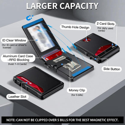 Ditch the Bulk: Minimalist Pop-Up Wallet with Built-In Money Clip & Full RFID Protection