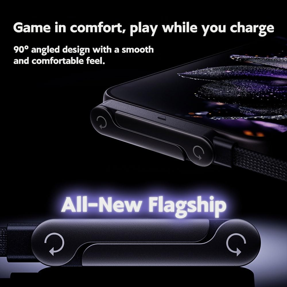 240W Fast Charging Cable with Built-in Invisible Phone Stand