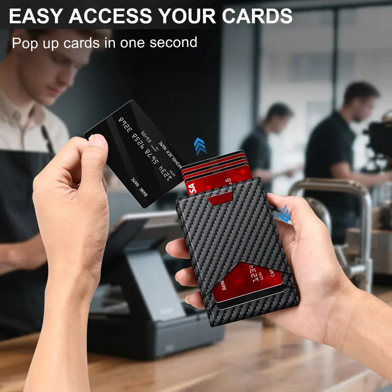 Instant Pop-Up RFID Blocking Minimalist Bifold Wallet