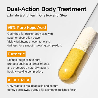 Body Peel Spray - Kojic Acid + Turmeric Formula For Smooth-Looking Skin