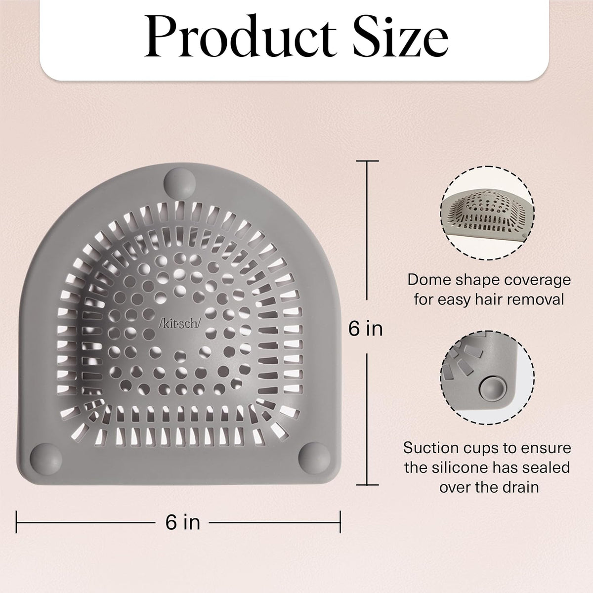 Shower Hair Catcher - Hair-Trapping Drain Cover For A Cleaner, Clog-Free Shower
