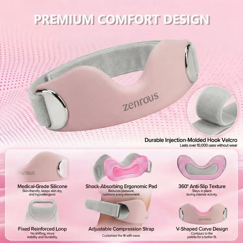 Targeted Silicone Patellar Tendon Strap for Instant Knee Pressure Relief & Shock Absorption