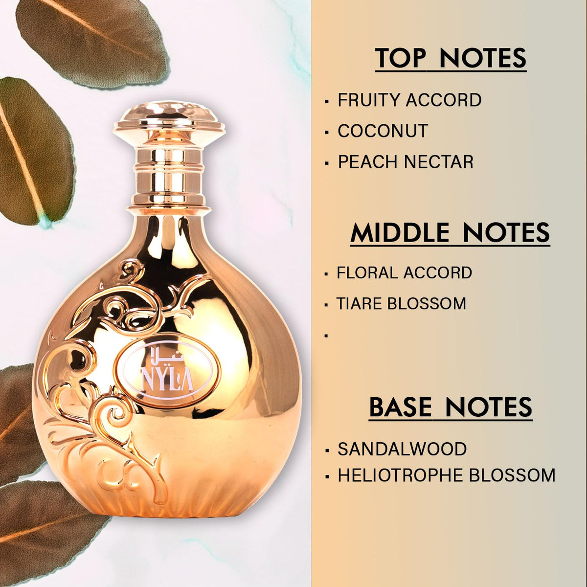 Exotic Arabian Luxury: Seamless Transition From Fresh Exotic Fruits to Rich Warm Sandalwood Elegance
