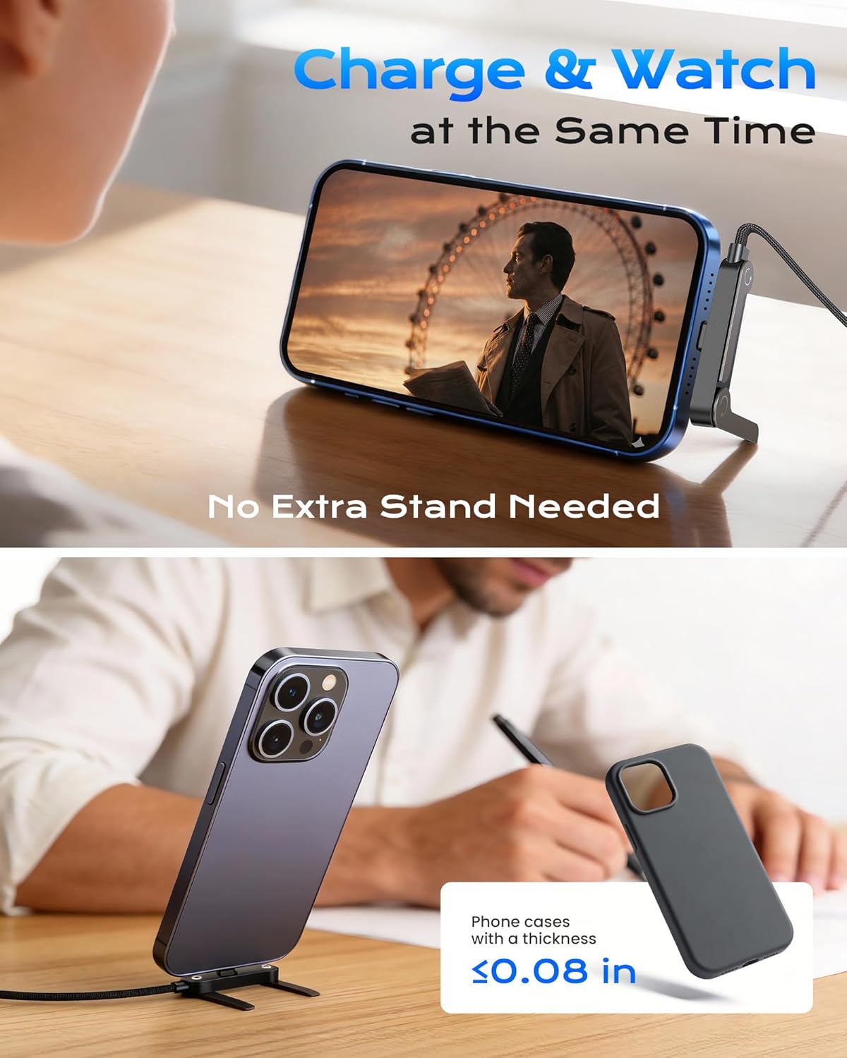 Charge, Stand, & Play — The World’s Most Functional 2-in-1 Fast Charging Cable - 2 Pack