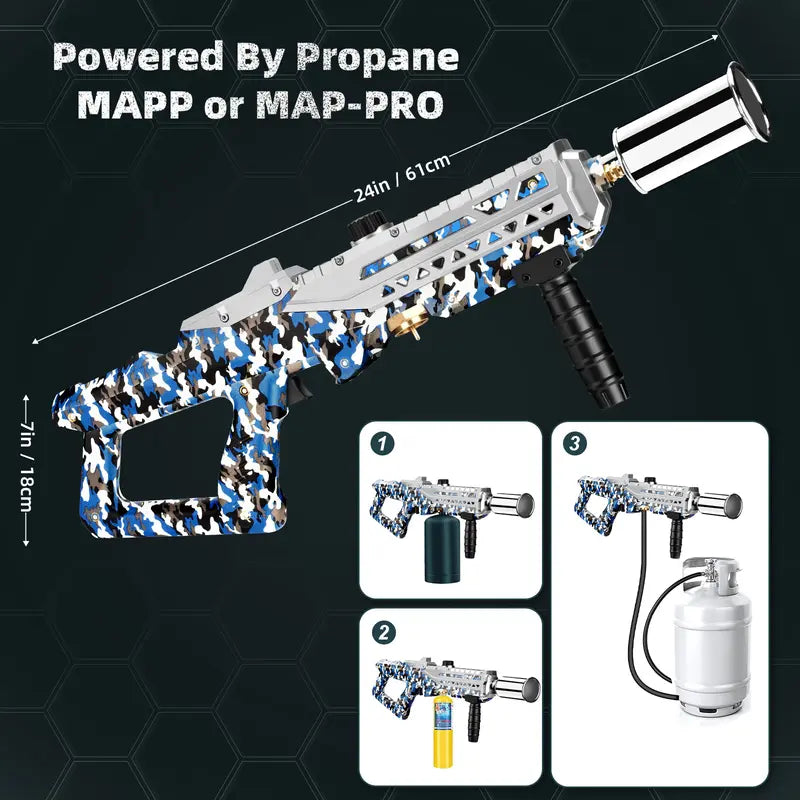 Powerful 800,000 BTU Tactical Propane Flame Gun Torch