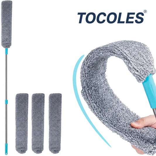 Reach Every Tight Gap: Extendable & Bendable Microfiber Dust Cleaner