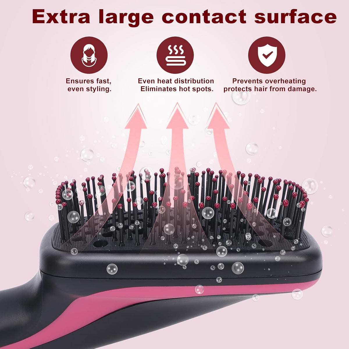 2-in-1 Hair Dryer Brush - Hot Air & Negative Ion Technology For Smooth Voluminous Hair