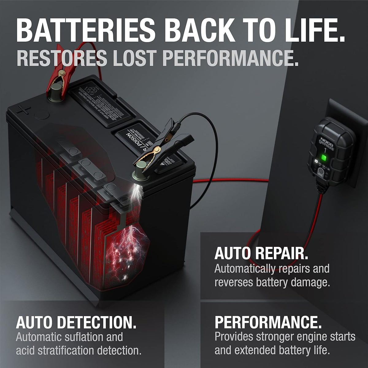 1A Smart Battery Charger & Maintainer (6V & 12V)