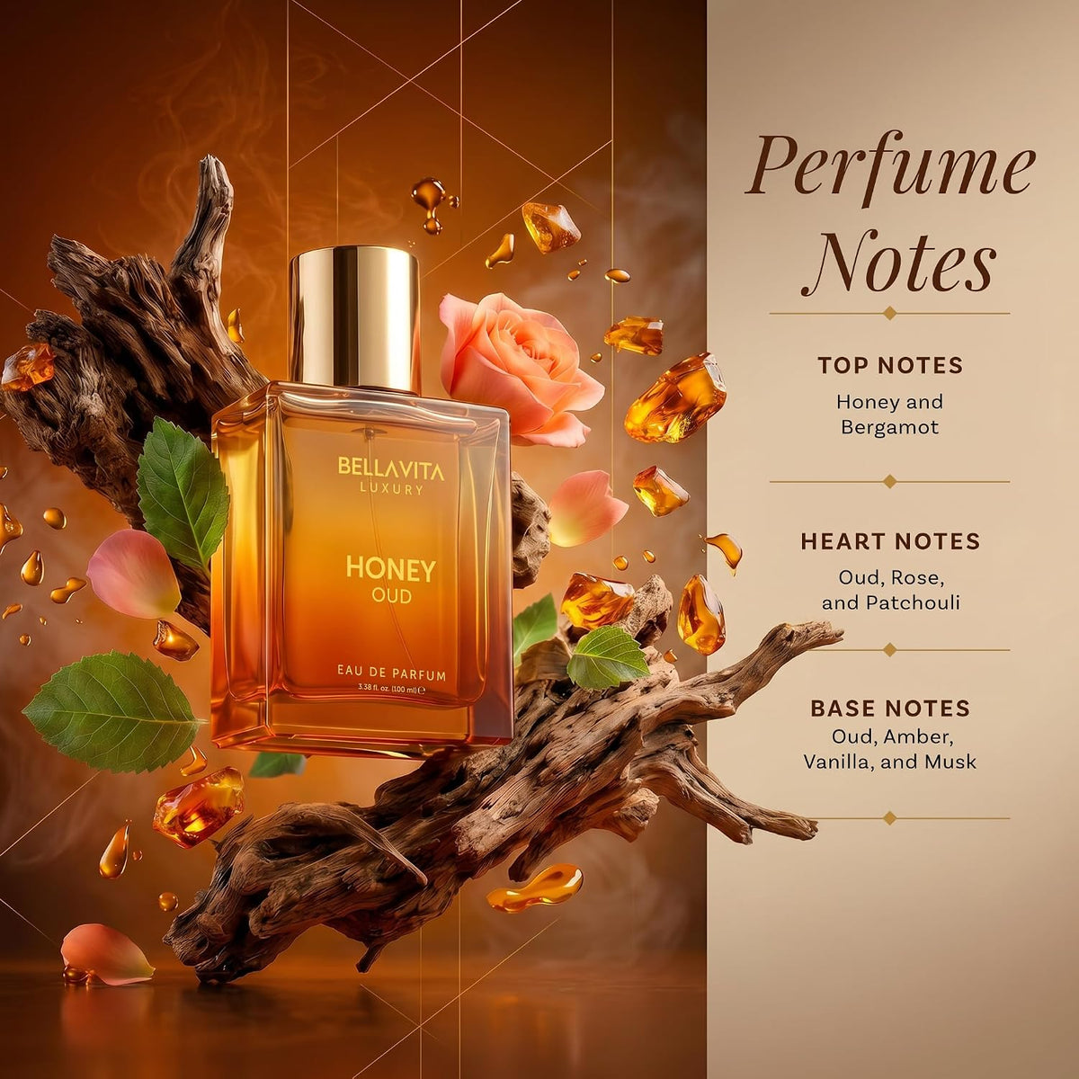 Luxury Perfume - Honey Oud Signature Scent For A Warm & Elegant Presence