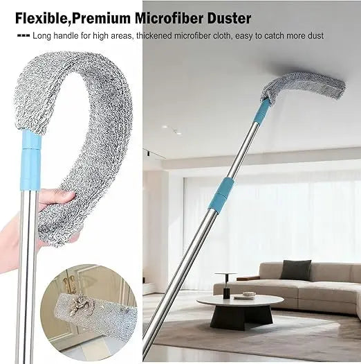 Reach Every Tight Gap: Extendable & Bendable Microfiber Dust Cleaner