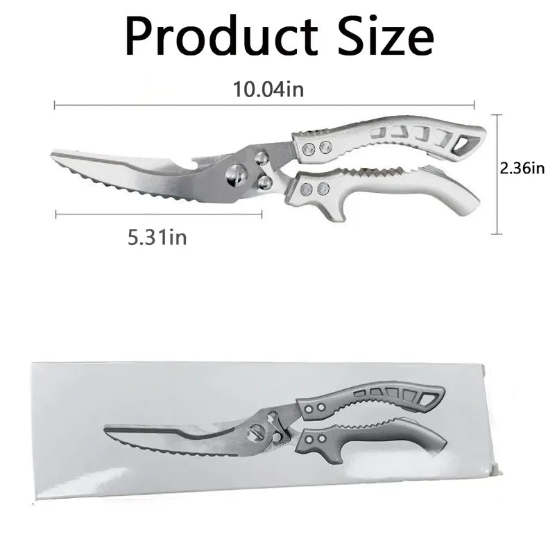 Heavy-Duty All-Metal Poultry Shears for Effortless Bone Cutting