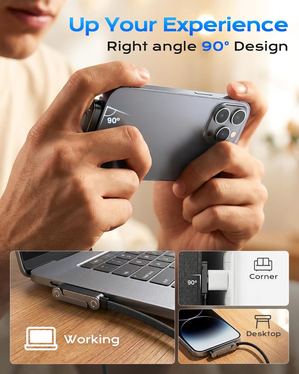 Charge, Stand, & Play — The World’s Most Functional 2-in-1 Fast Charging Cable - 2 Pack