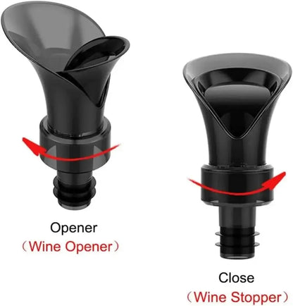 2-in-1 Petal Wine Pourer & Airtight Stopper for Drip-Free Serving