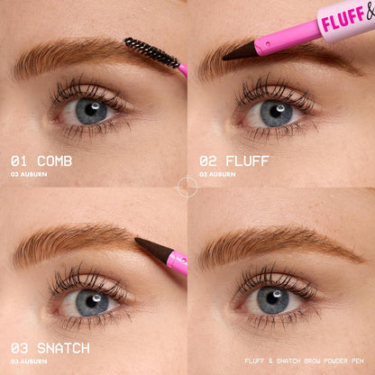 Eyebrow Powder Pen - Cream-To-Powder Formula For Fluffy Natural-Looking Brows