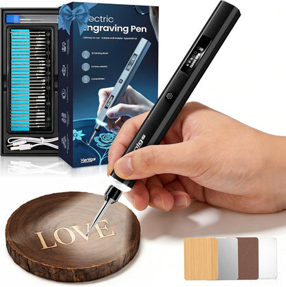 Precision Cordless Electric Engraving Pen Kit for Metal, Glass & Wood