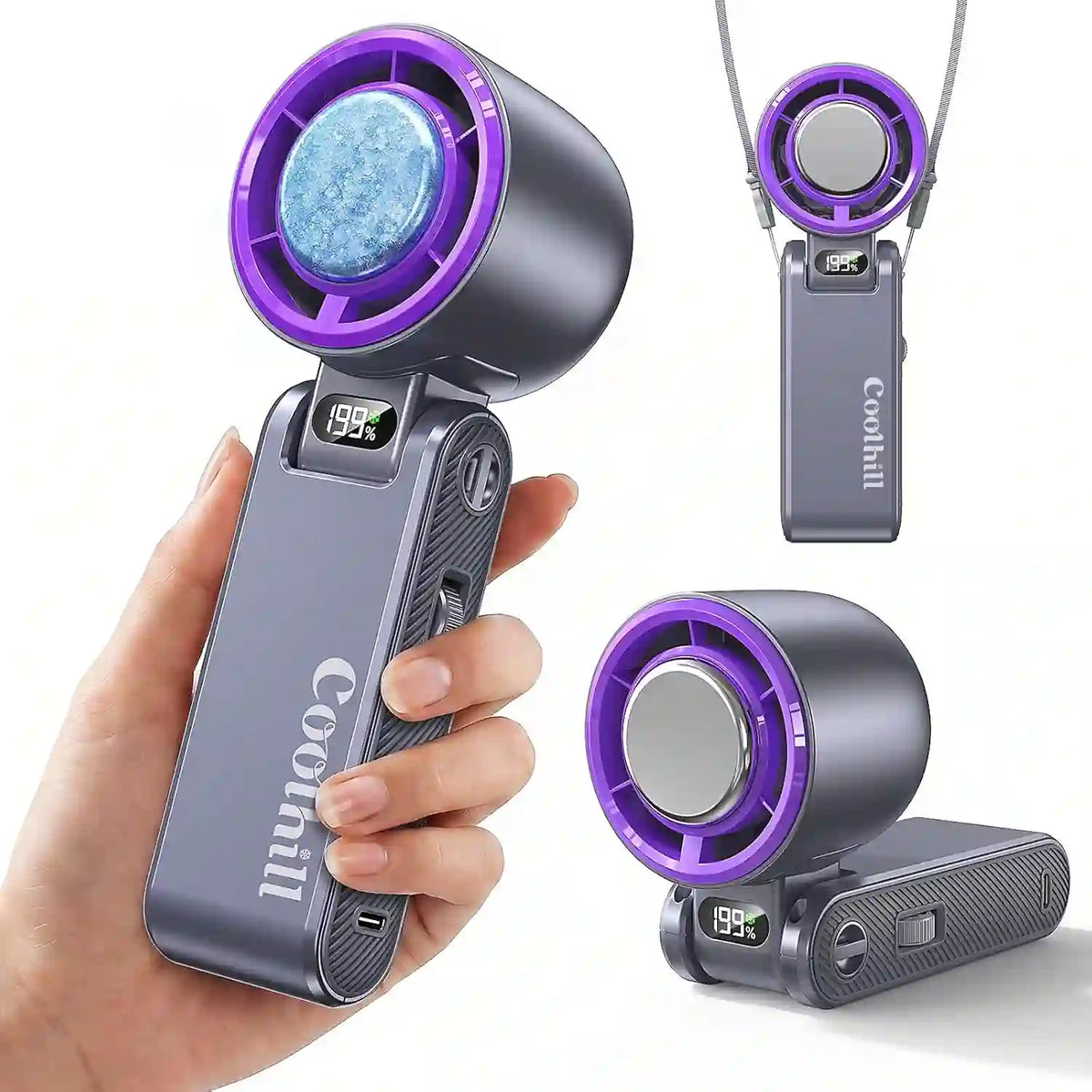 High-Speed Portable Fan – 199-Speed Turbo Ice Cooling For Instant Summer Relief